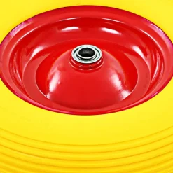 vidaXL Manipulación De Materiales-Rueda de carretilla con eje macizo PU 4.00-8 390 mm