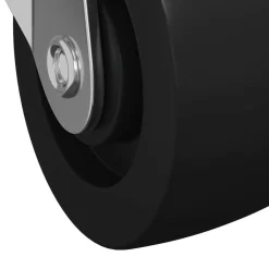 vidaXL Accesorios De Bricolaje-Rueda giratoria 2 pcs Plateado 60 x 60 x 50 mm Hierro y nylon