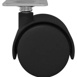 vidaXL Accesorios De Bricolaje-Rueda giratoria 2 pcs Negro 39,5 x 39,5 x 37,8 mm Hierro y PP