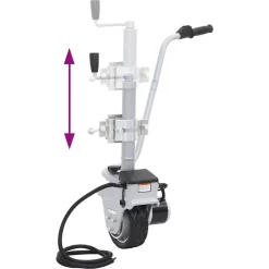 vidaXL Rueda jockey de remolque motorizada aluminio 12 V 350 W New