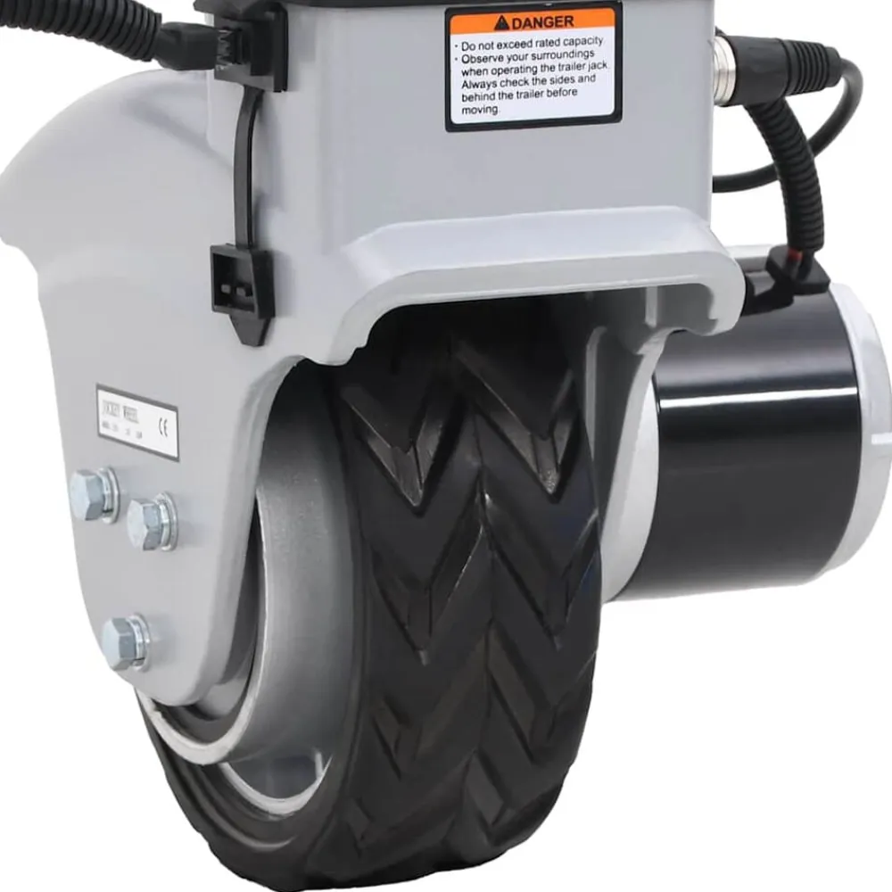 vidaXL Rueda jockey de remolque motorizada aluminio 12 V 350 W New