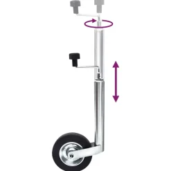 vidaXL Rueda jockey para remolque 48 mm acero galvanizado Outlet