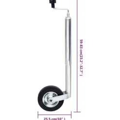 vidaXL Rueda jockey para remolque 48 mm acero galvanizado Outlet