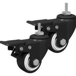 vidaXL Ruedas 2 pcs Negro M6 x 37 mm Hierro y Nailon Best