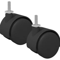 vidaXL Ruedas 2 pcs Negro 40,1 x 37,8 mm PP y hierro Outlet