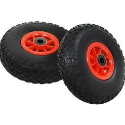 vidaXL Ruedas de carrito de sacos 2 uds PU macizo 3.00-4 260x85 mm Best