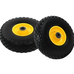vidaXL Ruedas de carrito de sacos 2 unidades PU macizo 3.00-4 (260x85) Online