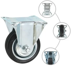 vidaXL Manipulación De Materiales-Ruedas de transporte 4 unidades 75 mm