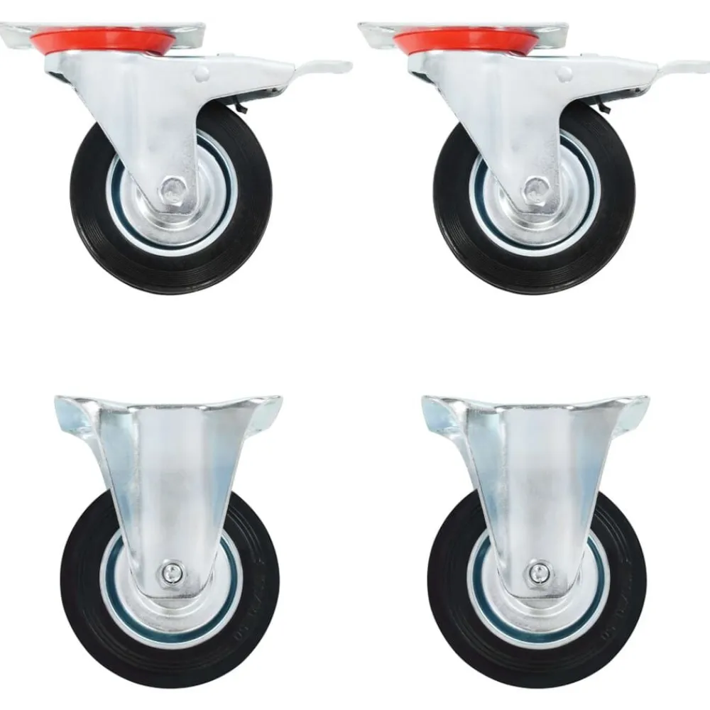 vidaXL Ruedas de transporte 4 unidades 100 mm