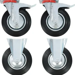 vidaXL Manipulación De Materiales-Ruedas de transporte 4 unidades 200 mm
