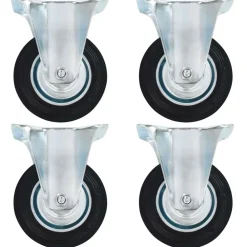 vidaXL Manipulación De Materiales-Ruedas fijas 4 unidades 100 mm