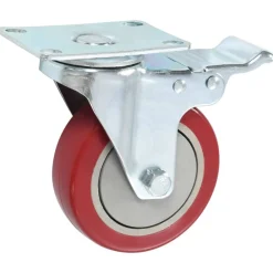 vidaXL Manipulación De Materiales-Ruedas giratorias con frenos dobles 4 unidades 100 mm
