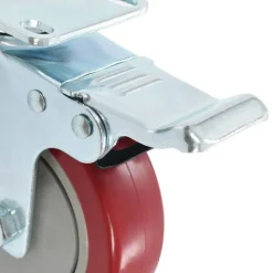 vidaXL Manipulación De Materiales-Ruedas giratorias con frenos dobles 4 unidades 100 mm