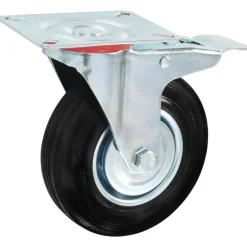 vidaXL Manipulación De Materiales-Ruedas giratorias con frenos dobles 4 unidades 125 mm