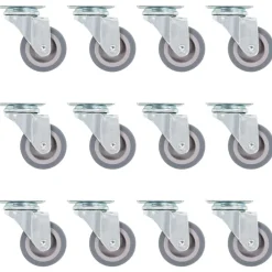 vidaXL Manipulación De Materiales-Ruedas giratorias 12 unidades 50 mm