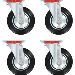 vidaXL Manipulación De Materiales-Ruedas giratorias 4 unidades 160 mm