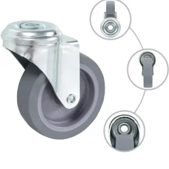 vidaXL Ruedas giratorias con agujero pasador 4 unidades 75 mm Hot