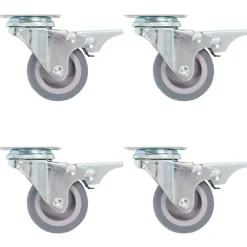 vidaXL Ruedas giratorias con frenos dobles 4 unidades 50 mm Clearance