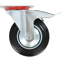 vidaXL Manipulación De Materiales-Ruedas giratorias y fijas 4 unidades 160 mm