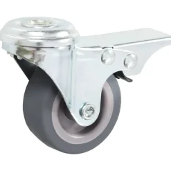 vidaXL Ruedas giratorias agujero pasador y frenos dobles 4 uds 50 mm