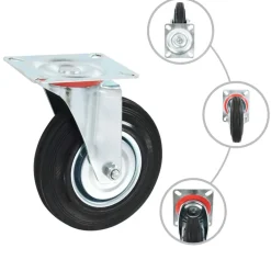 vidaXL Manipulación De Materiales-Ruedas giratorias 4 unidades 125 mm