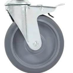 vidaXL Manipulación De Materiales-Ruedas giratorias con agujero pasador 4 unidades 125 mm