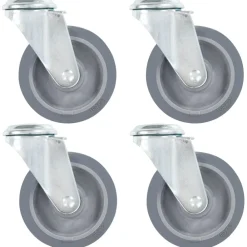 vidaXL Ruedas giratorias con agujero pasador 4 unidades 100 mm Outlet