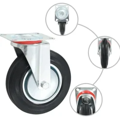 vidaXL Ruedas giratorias 4 unidades 200 mm Online
