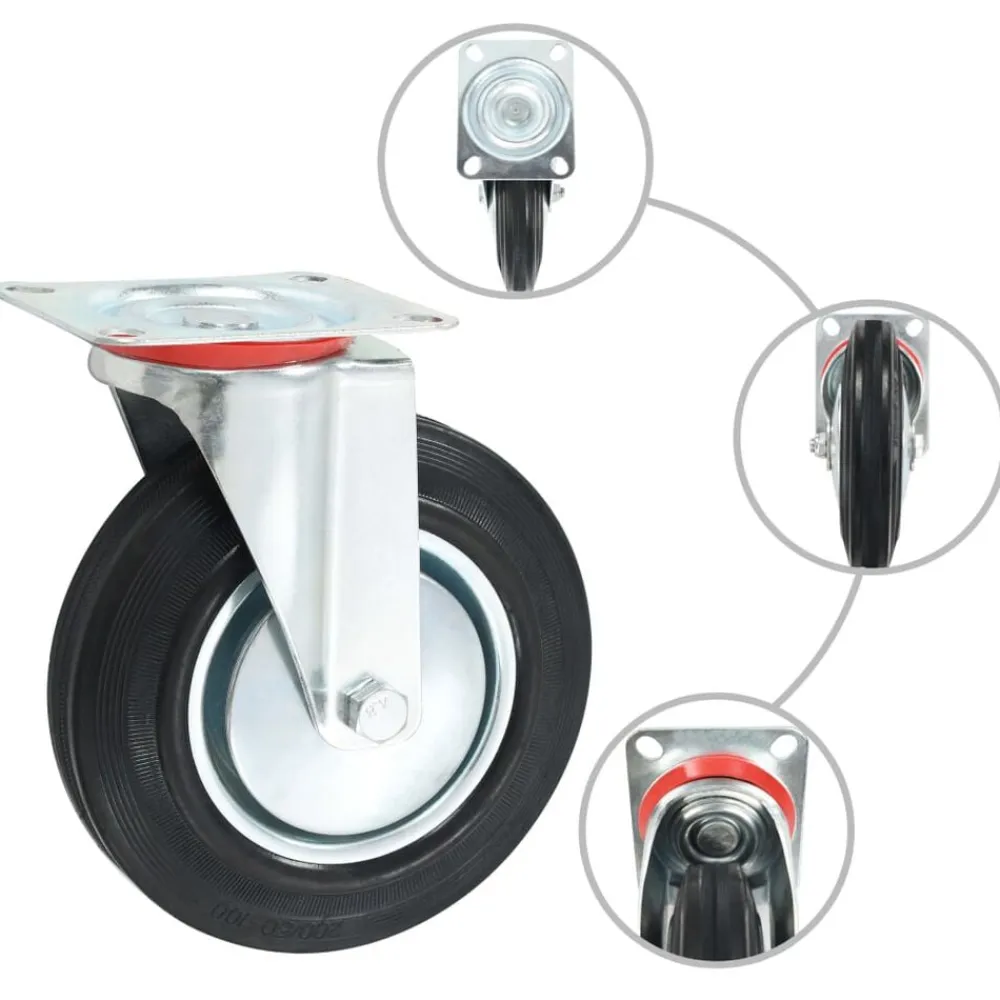 vidaXL Ruedas giratorias 4 unidades 200 mm Online