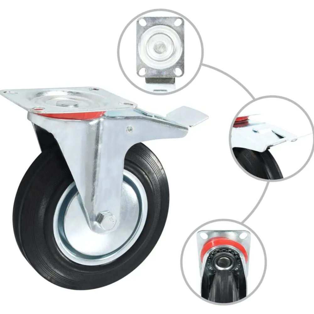 vidaXL Ruedas giratorias 4 unidades 200 mm Online