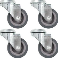 vidaXL Manipulación De Materiales-Ruedas giratorias con agujero pasador 4 unidades 50 mm