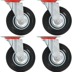 vidaXL Manipulación De Materiales-Ruedas giratorias 4 unidades 125 mm