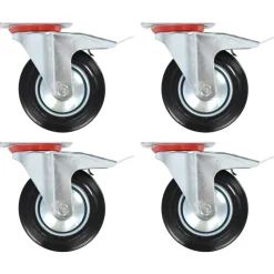 vidaXL Ruedas giratorias con frenos dobles 4 unidades 160 mm Online