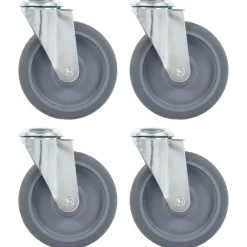 vidaXL Ruedas giratorias con agujero pasador 4 unidades 125 mm Best