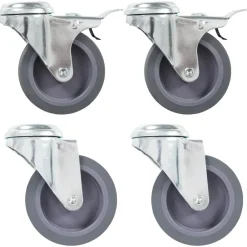 vidaXL Ruedas giratorias con agujero pasador 4 unidades 75 mm Discount