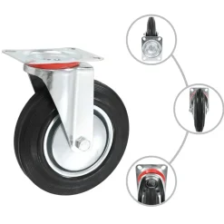 vidaXL Ruedas giratorias 4 unidades 200 mm Outlet