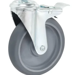 vidaXL Ruedas giratorias agujero pasador y frenos dobles 4 uds 125 mm Hot