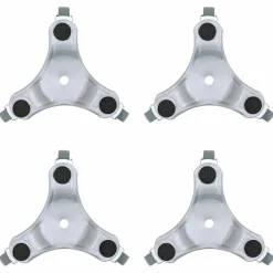 vidaXL Ruedas para muebles (4 unidades, 16 x 14,5 x 5,5 cm, acero, 180 kg) Hot
