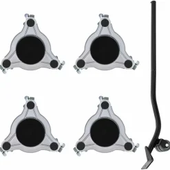 vidaXL Ruedas para muebles (4 unidades, con elevador, 19 x 17,5 x 6 cm, acero, 1000 kg) Online