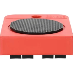 vidaXL Accesorios De Bricolaje-Ruedas para muebles (8 unidades, con elevadores), color rojo, 9,8 x 7,5 x 3 cm, 150 kg