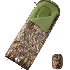 vidaXL Saco de dormir de camping para adultos 3-4 estaciones Camuflaje Clearance