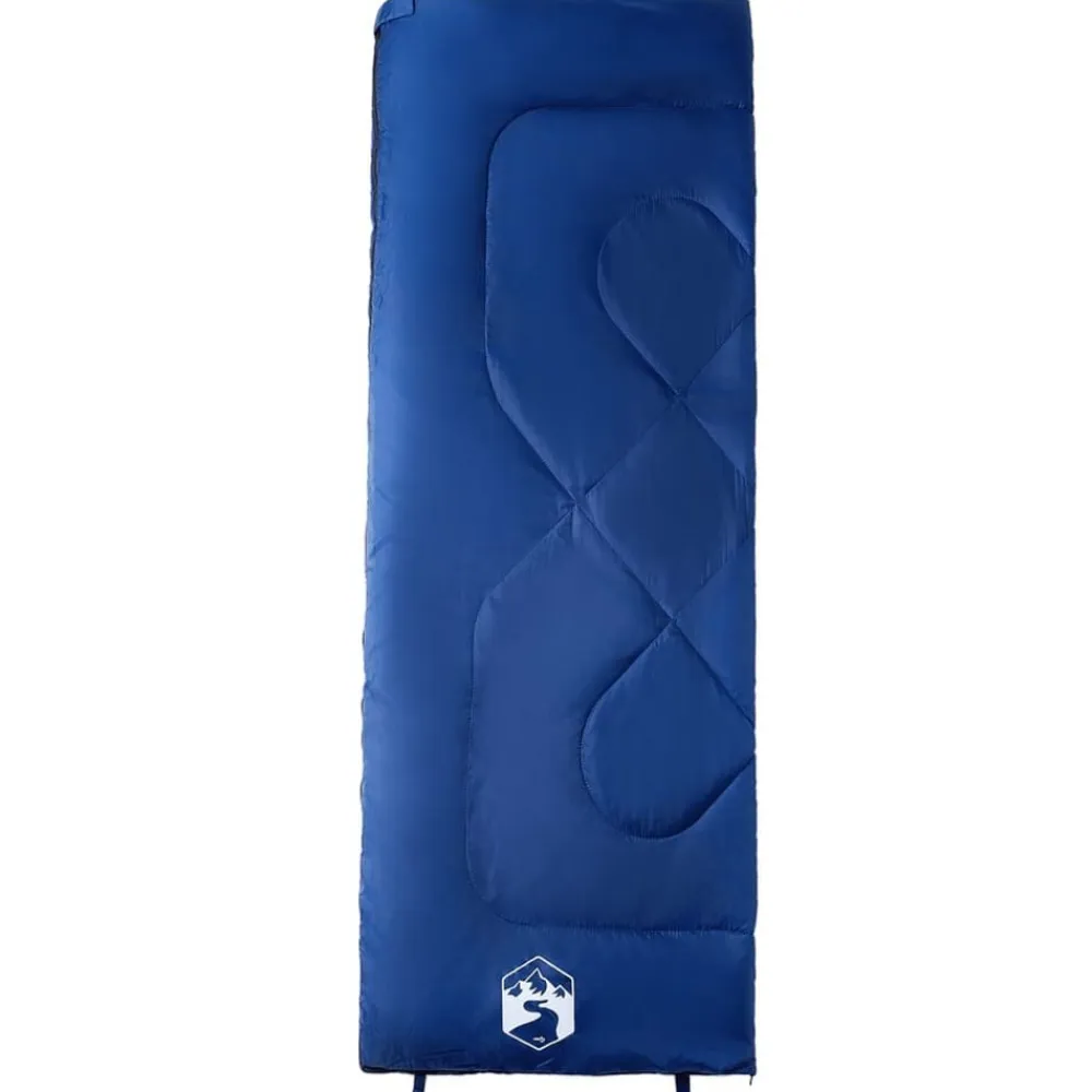 vidaXL Saco de dormir de camping para adultos 3 estaciones azul marino y azul Clearance