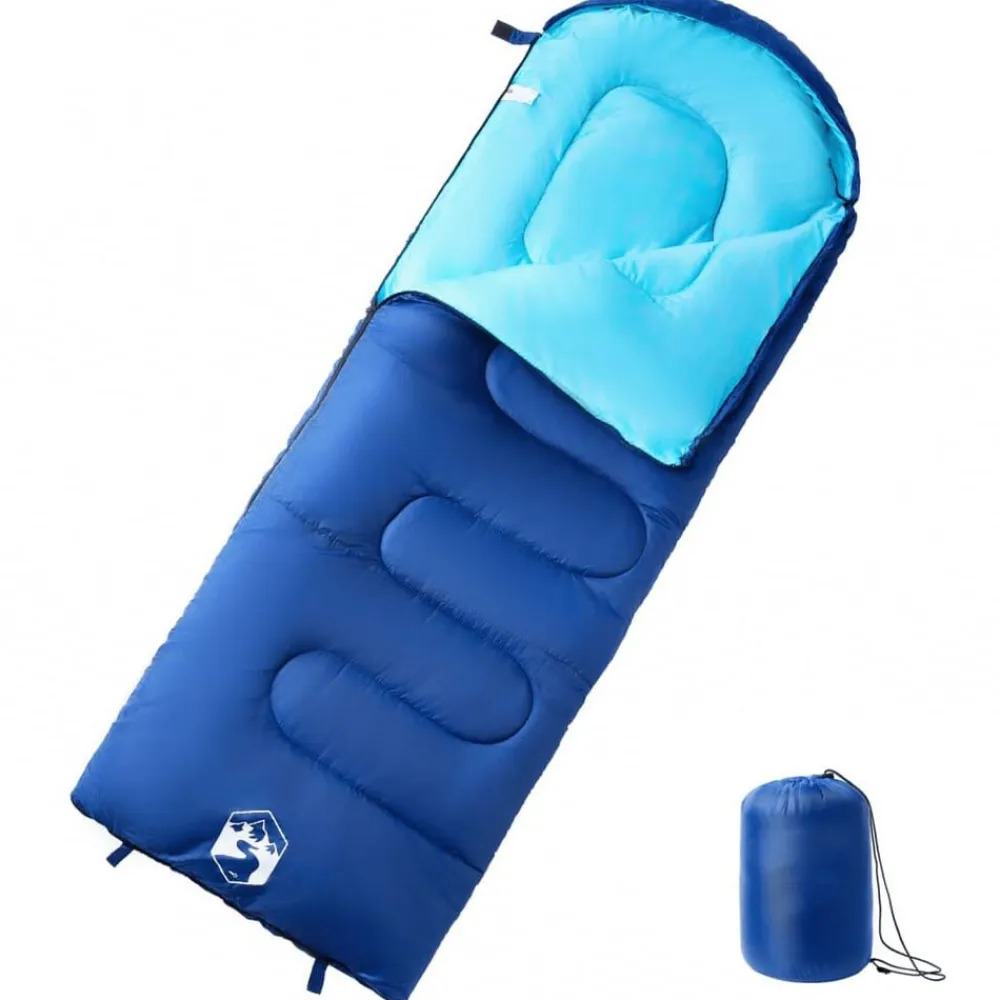 vidaXL Actividades Al Aire Libre-Saco de dormir de camping para adultos 3-4 estaciones