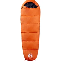 vidaXL Saco de dormir tipo momia de camping para adultos 3 estaciones Naranja y negro Best