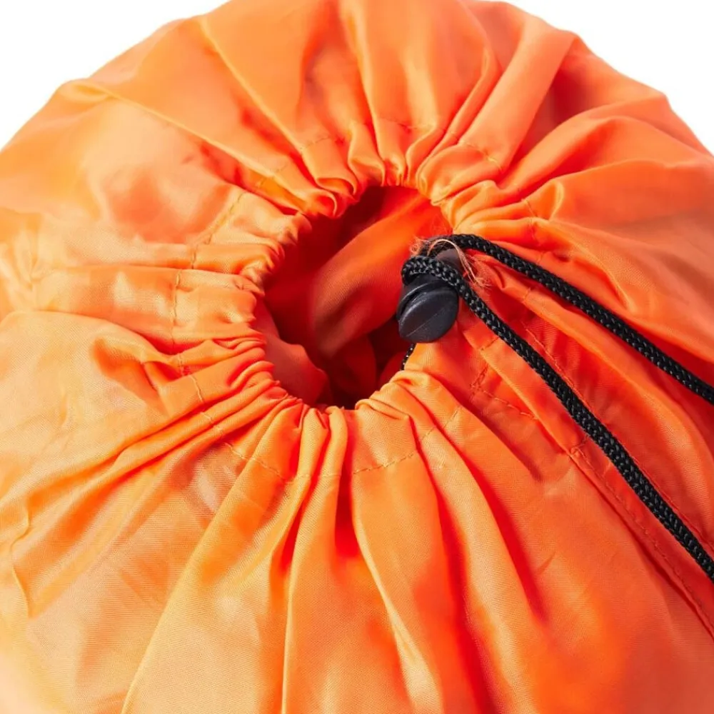 vidaXL Saco de dormir tipo momia de camping para adultos 3 estaciones Naranja y negro Best