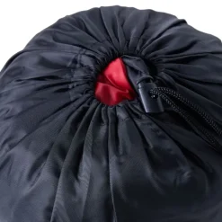 vidaXL Saco de dormir tipo momia de camping para adultos 3 estaciones Negro y rojo Outlet