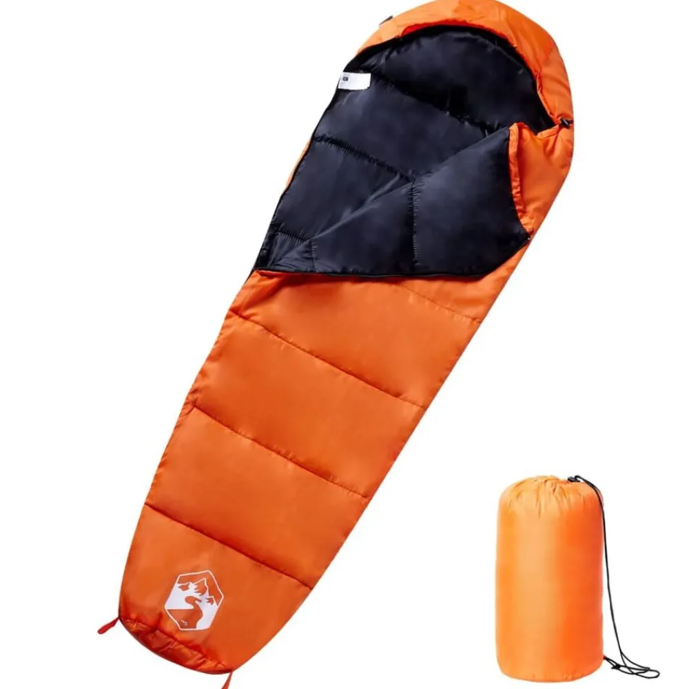 vidaXL Actividades Al Aire Libre-Saco de dormir tipo momia de camping para adultos 3 estaciones