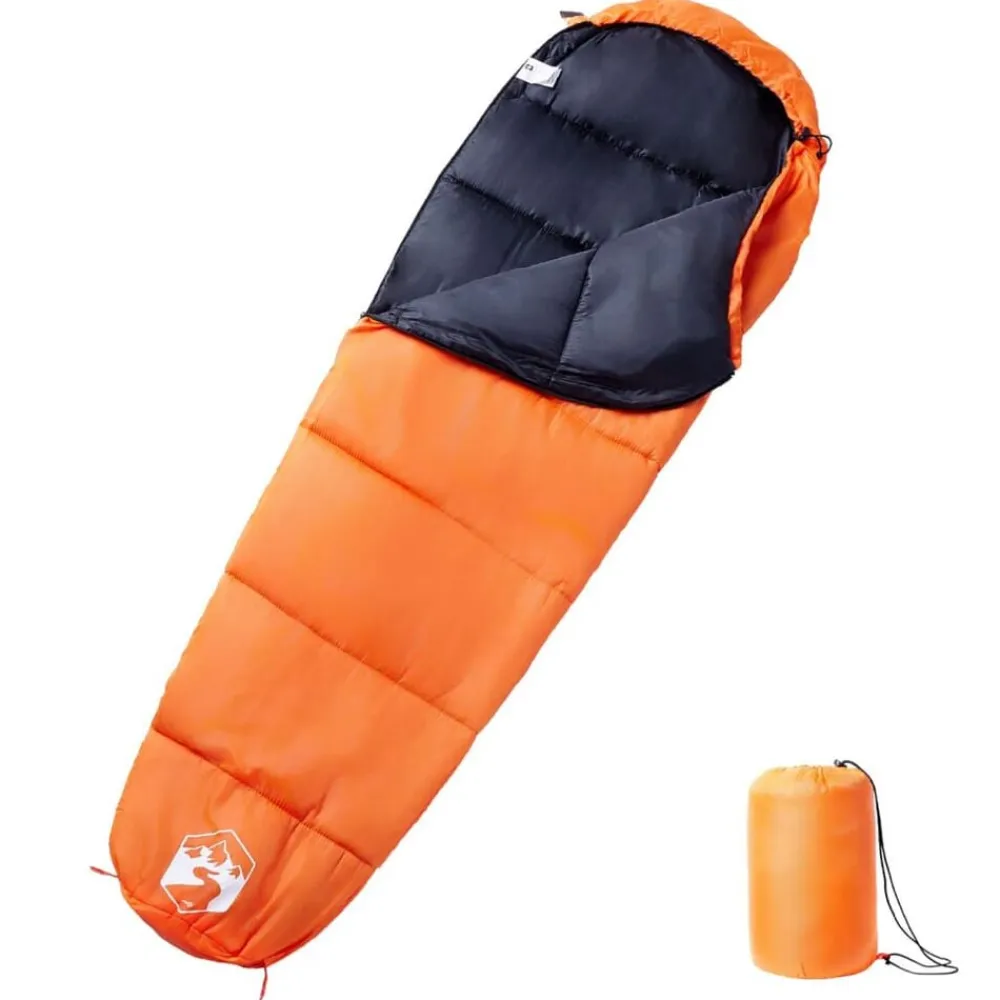 vidaXL Actividades Al Aire Libre-Saco de dormir tipo momia de camping para adultos 3 estaciones