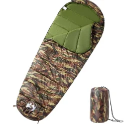 vidaXL Saco de dormir tipo momia de camping para adultos 3 estaciones Camuflaje Sale