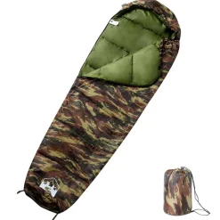 vidaXL Saco de dormir tipo momia de camping para adultos 3 estaciones Camuflaje Clearance